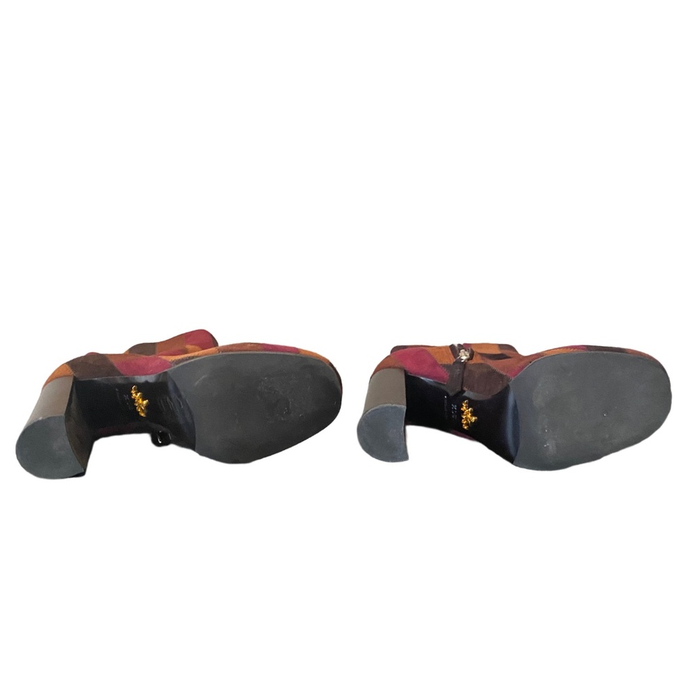 Prada Brown And Purple Geometric Patchwork Print … - image 4